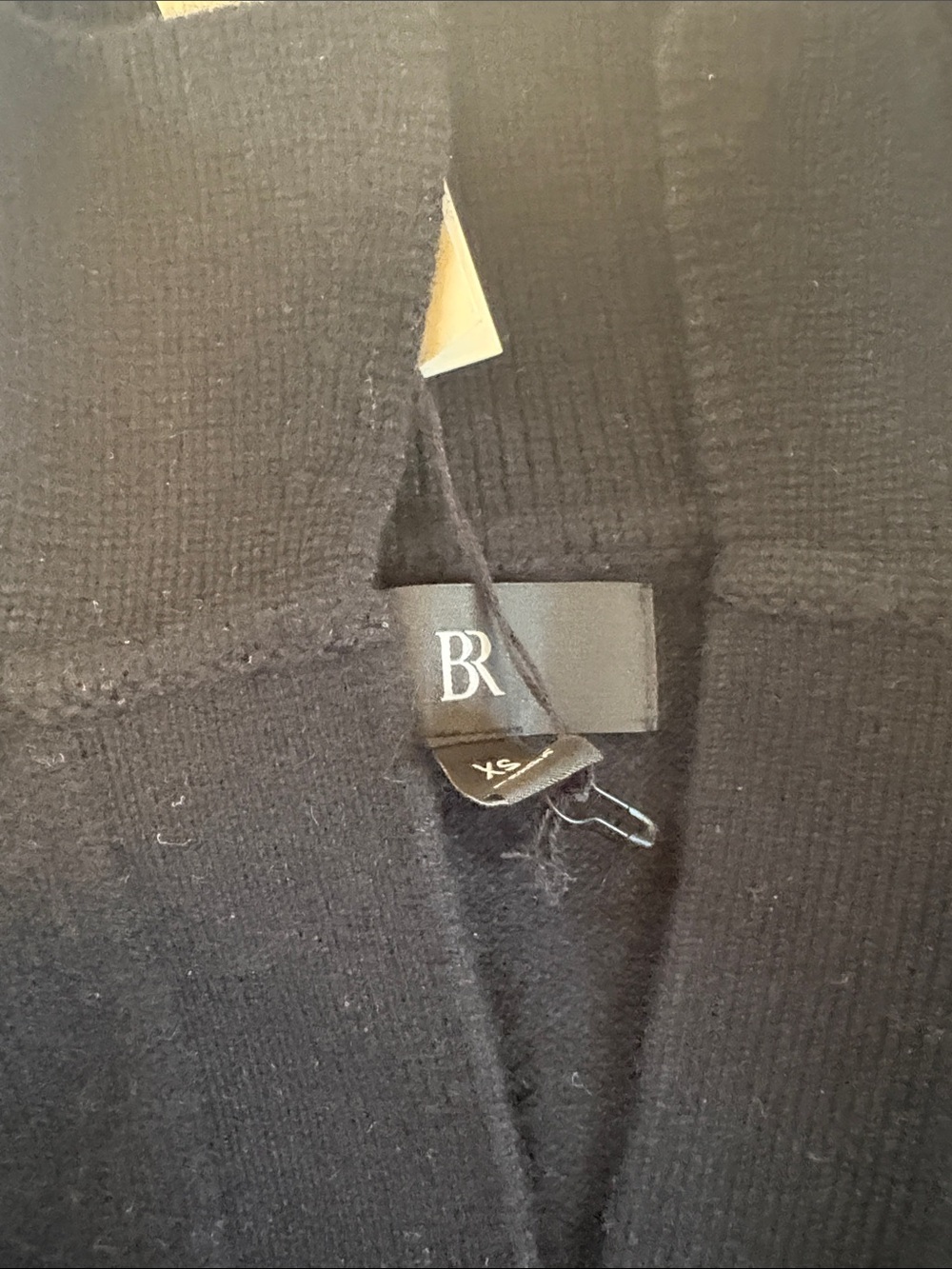 Banana Republic cropped black cashmere open neck polo in XS - Picture 4 of 6